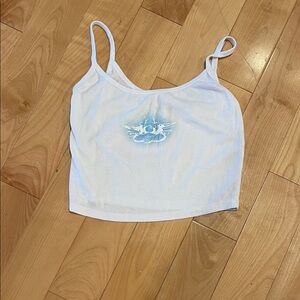 Boys Lie White Angel Print Crop Top